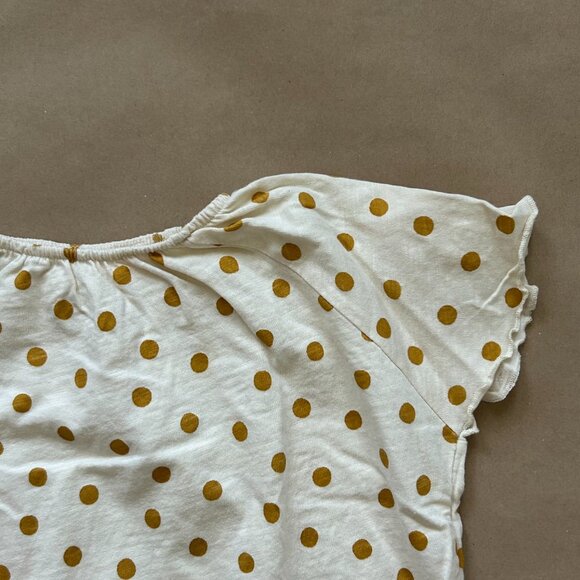 Zara raglan/flutter sleeve polka dot t-shirt | 4-5Y - Picture 2 of 6